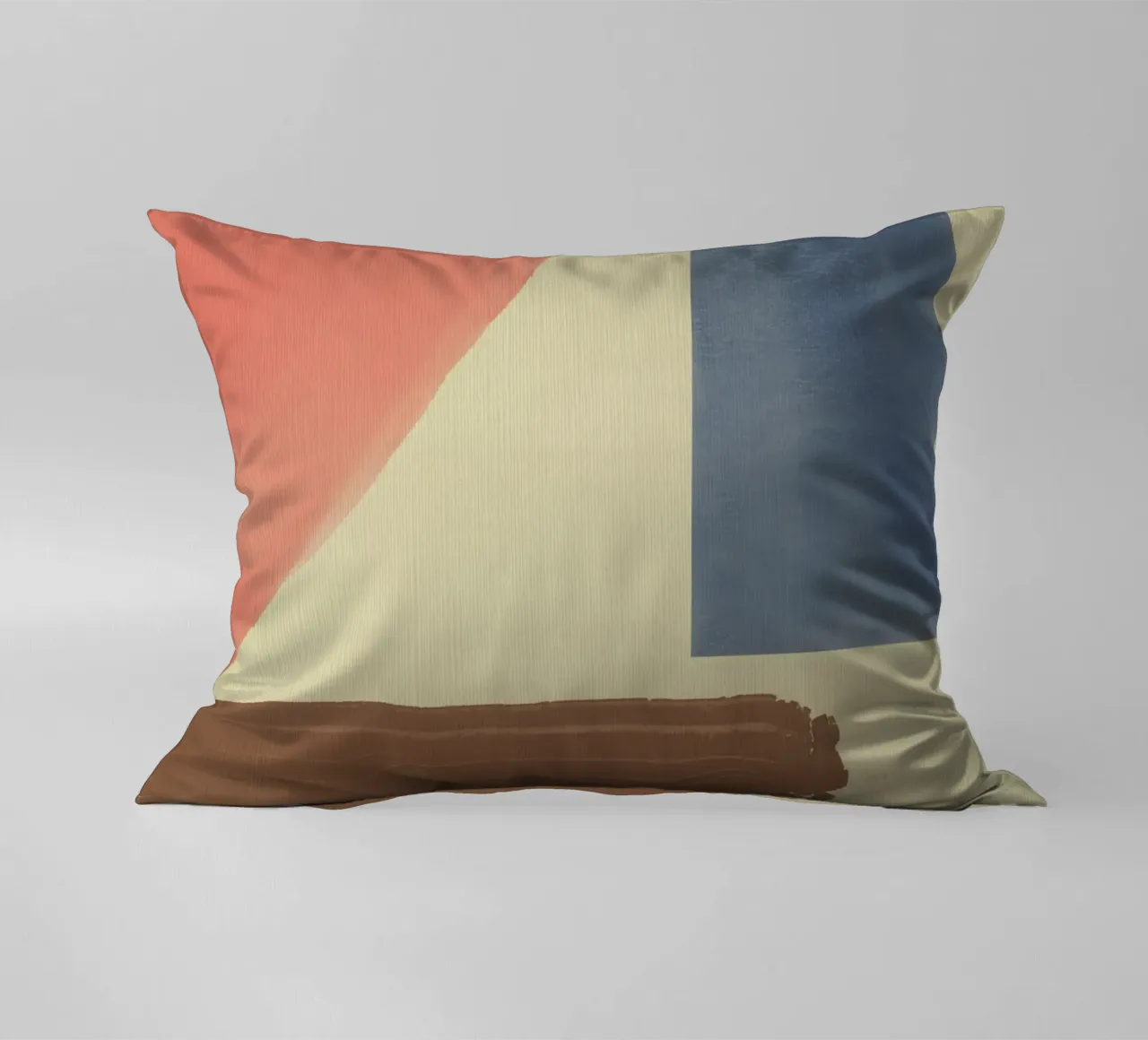 Pittura a olio geometrica cuscino da Little Dean