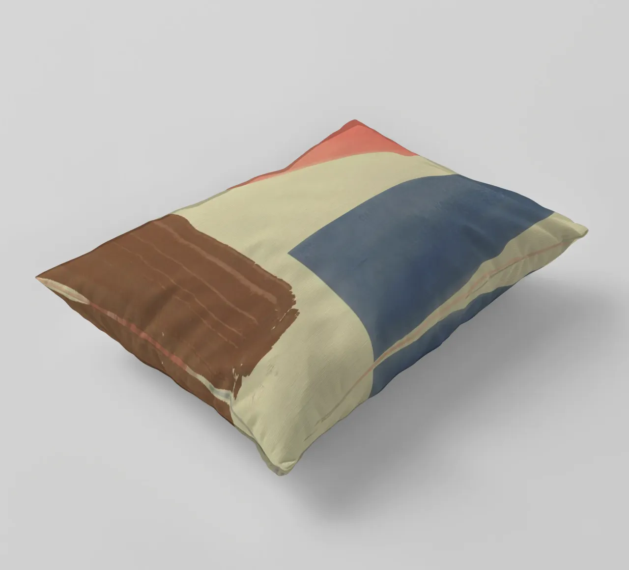 Pittura a olio geometrica cuscino da Little Dean