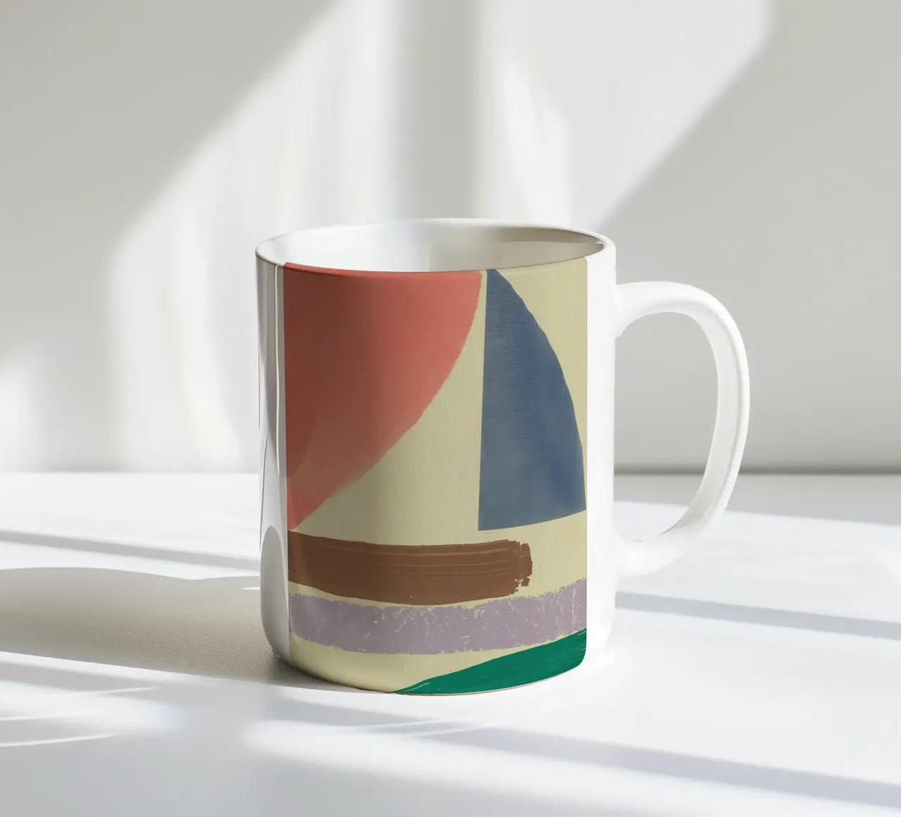Pittura a olio geometrica tazza in ceramica da Little Dean