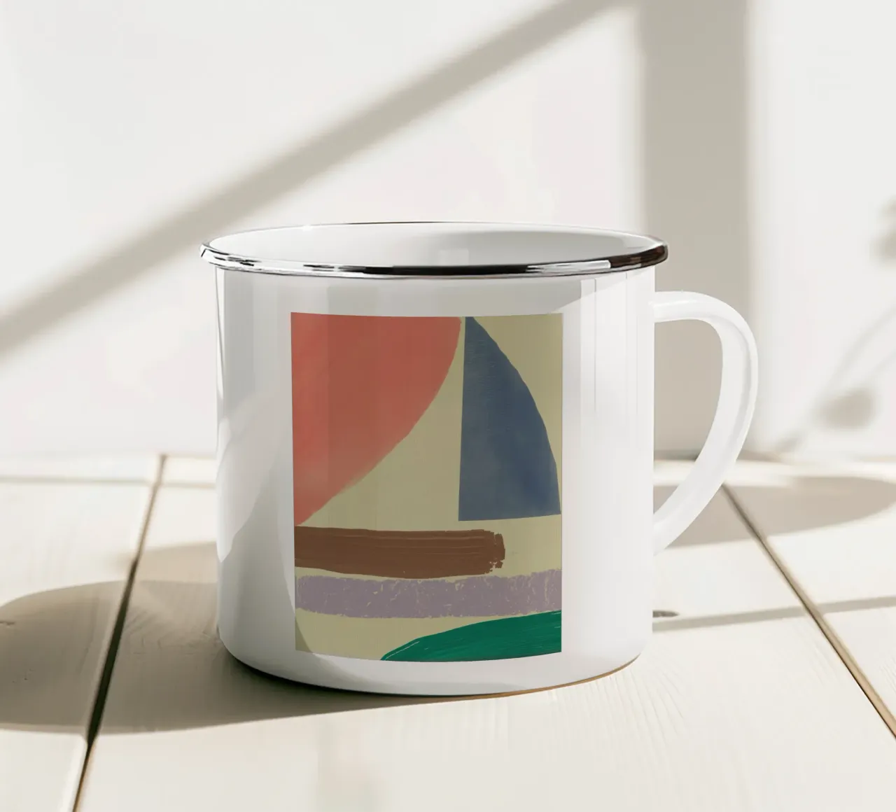 Pittura a olio geometrica tazza in smalto da Little Dean