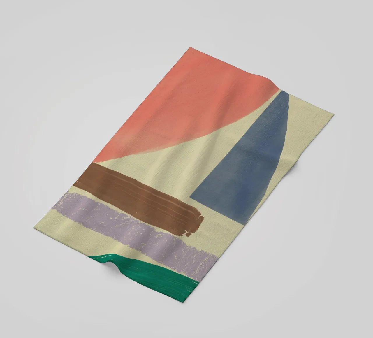Pittura a olio geometrica telo mare da Little Dean