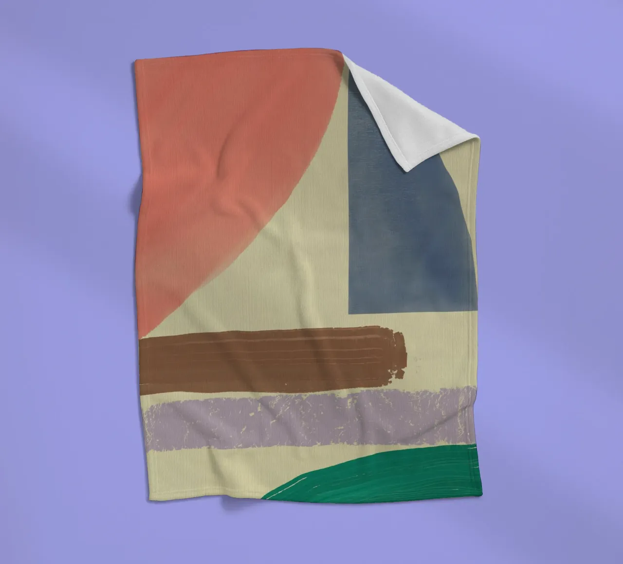 Pittura a olio geometrica coperta in pile da Little Dean