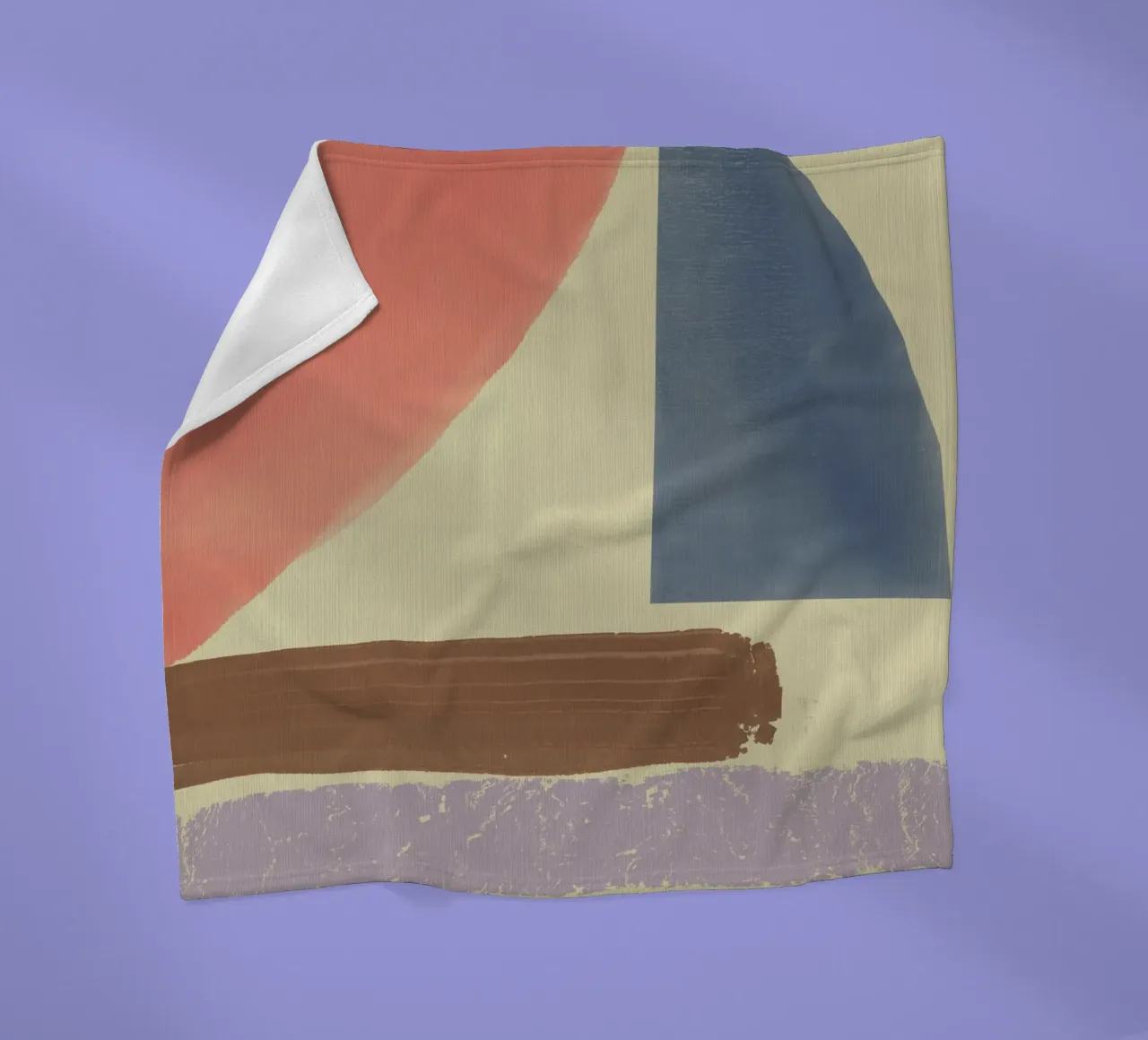Pittura a olio geometrica coperta in pile da Little Dean