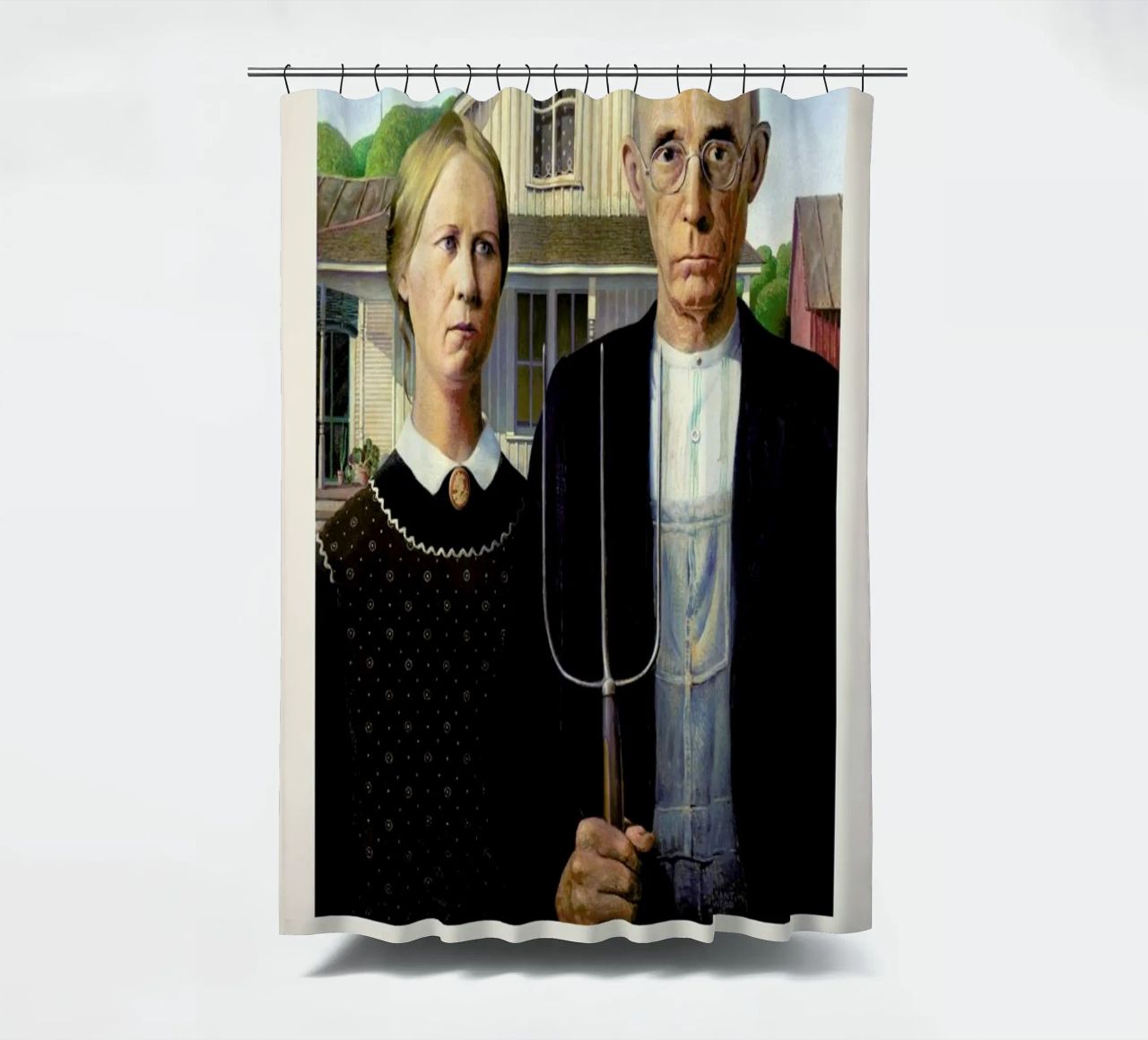 Wood - American Gothic rideau de douche de Vintage by JUNIQE