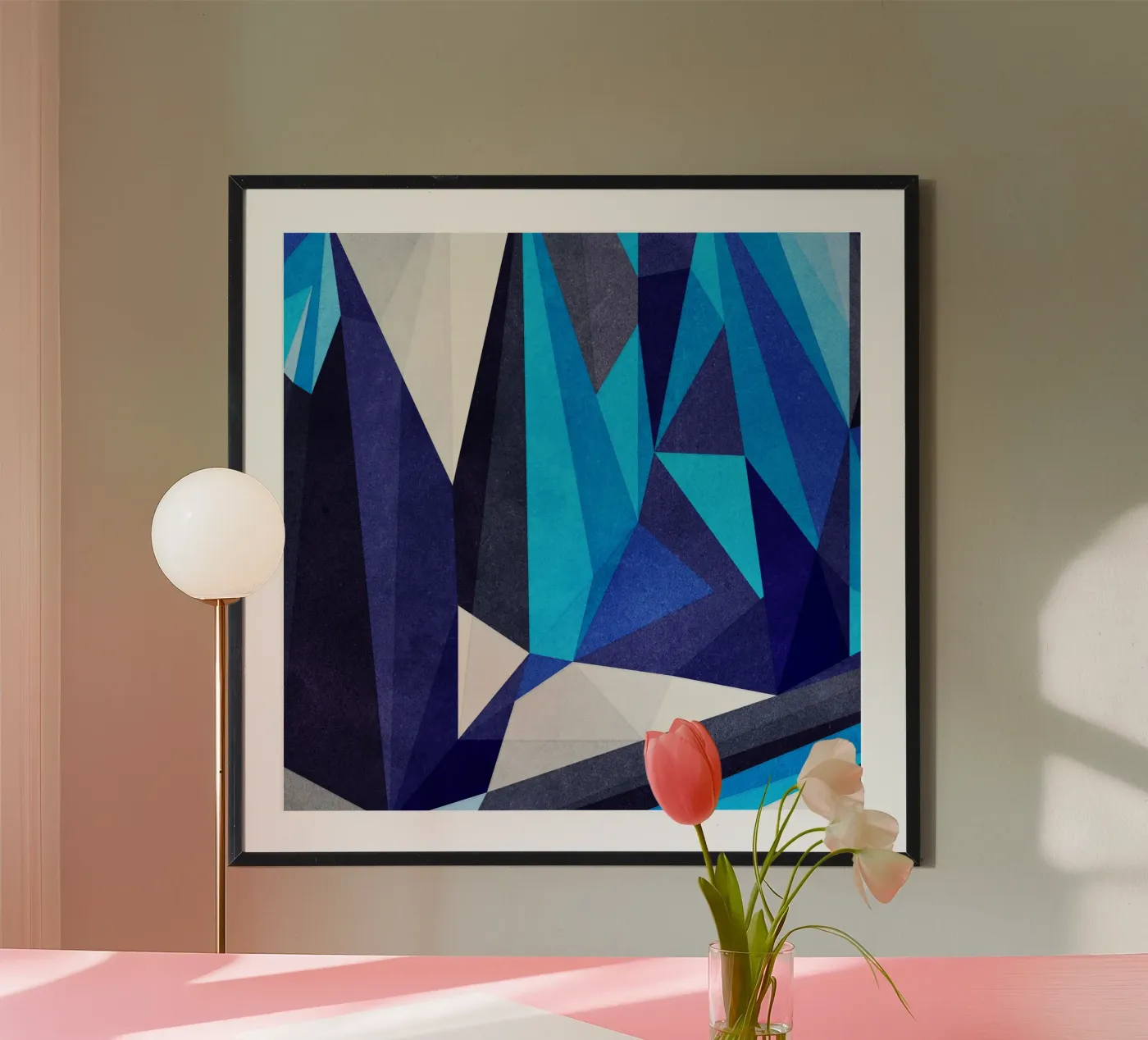 Il blu poster da Lines Inside