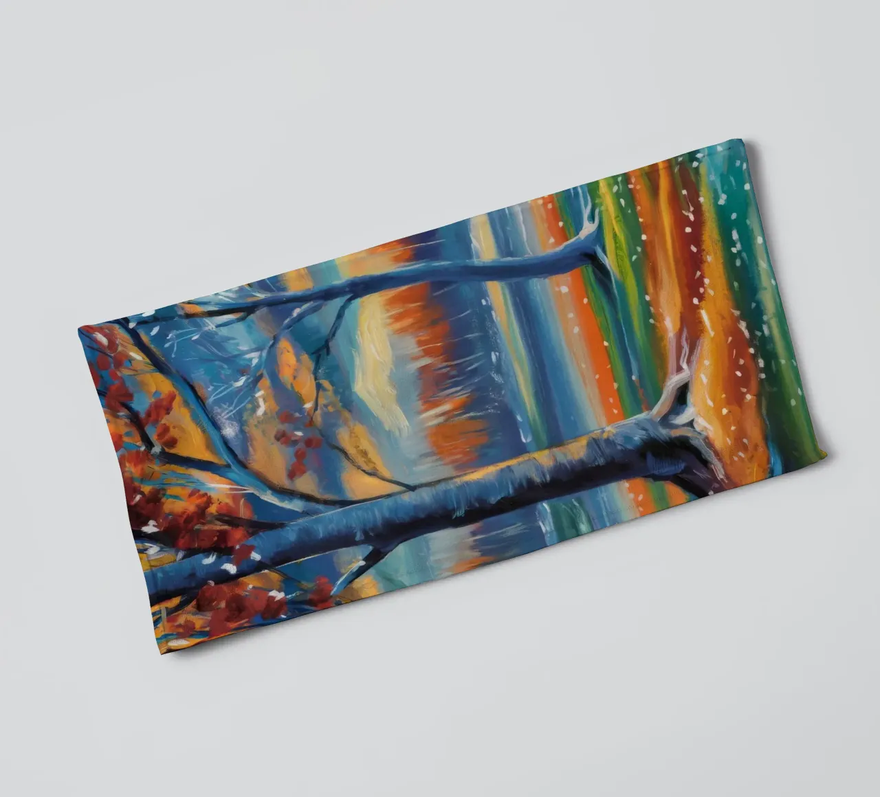 Sunset Rhythm Trees towel by Solestice Strokes