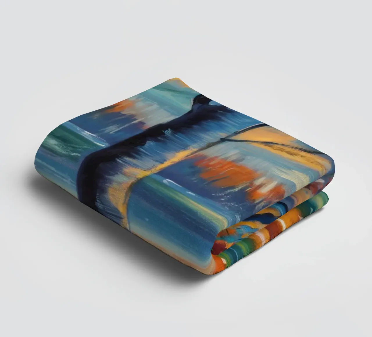 Sunset Rhythm Trees towel by Solestice Strokes