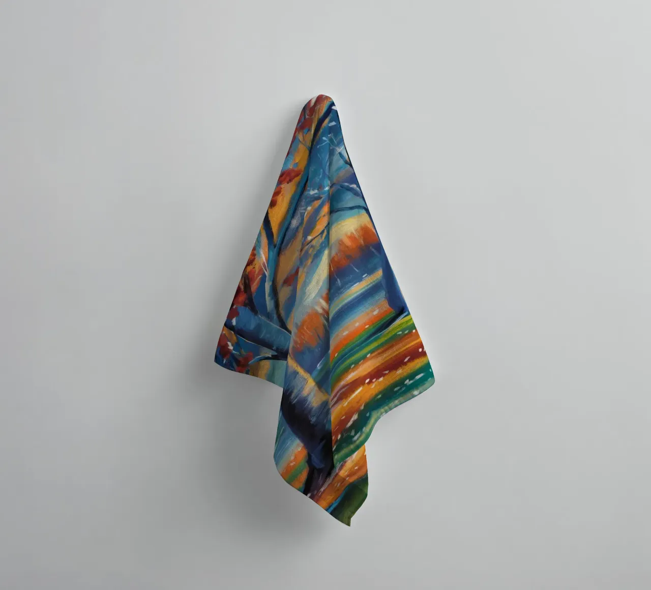 Sunset Rhythm Trees towel by Solestice Strokes