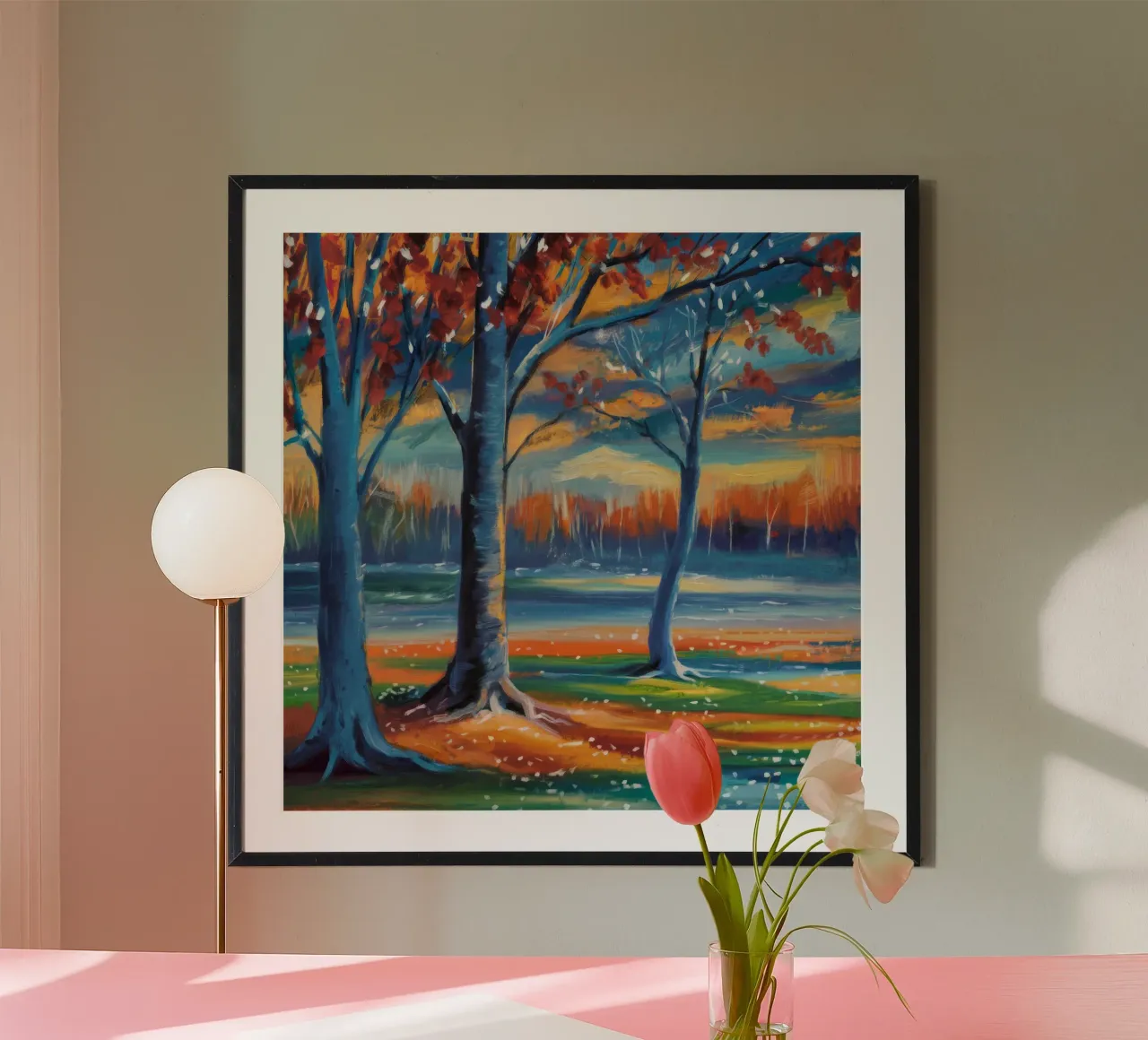Sunset Rhythm Trees poster by Solestice Strokes