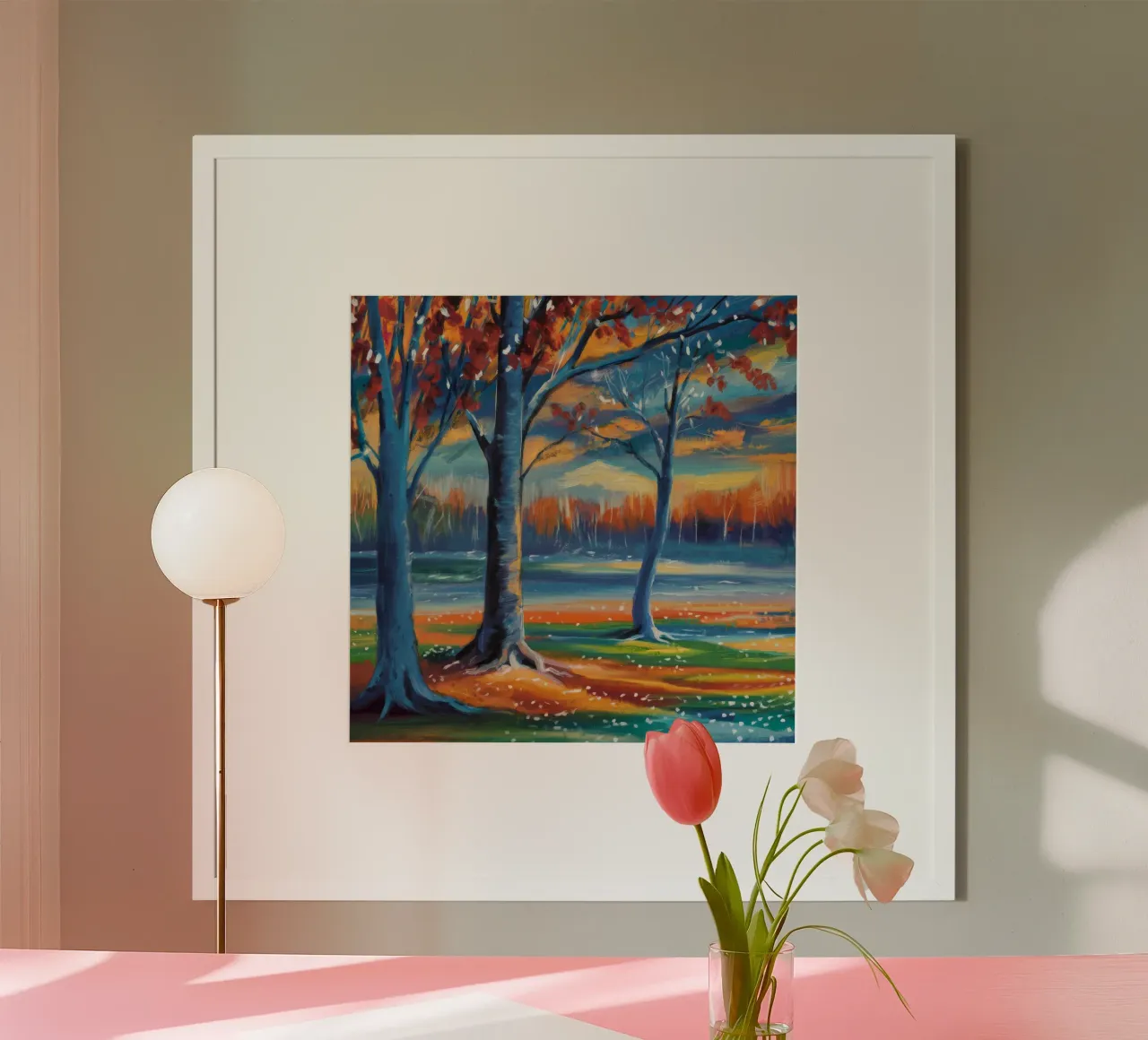 Sunset Rhythm Trees poster by Solestice Strokes