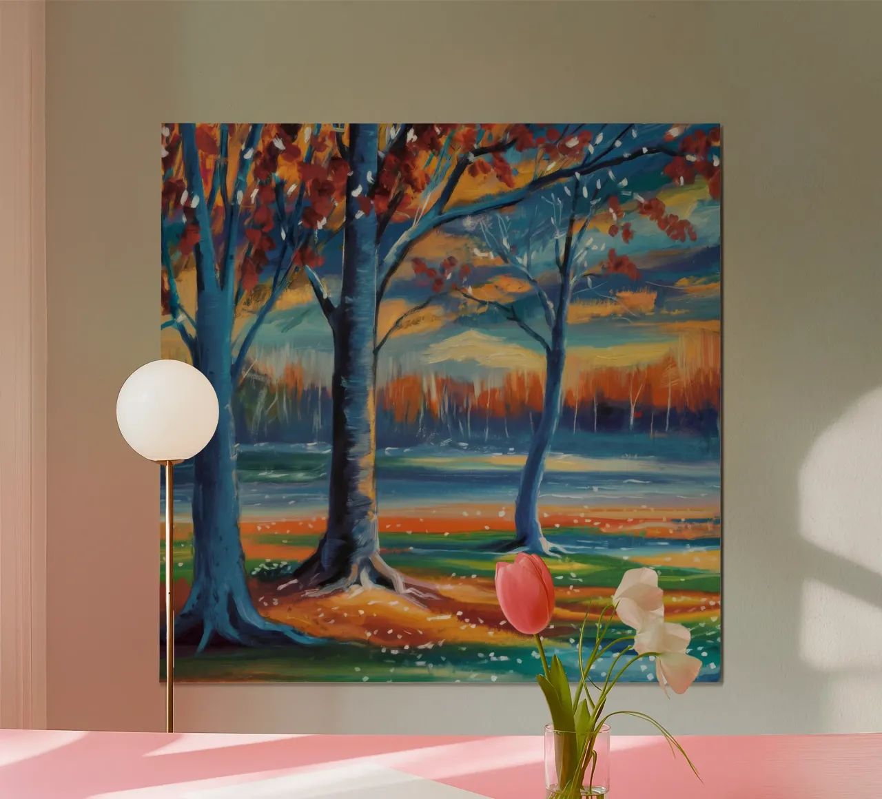 Sunset Rhythm Trees poster by Solestice Strokes