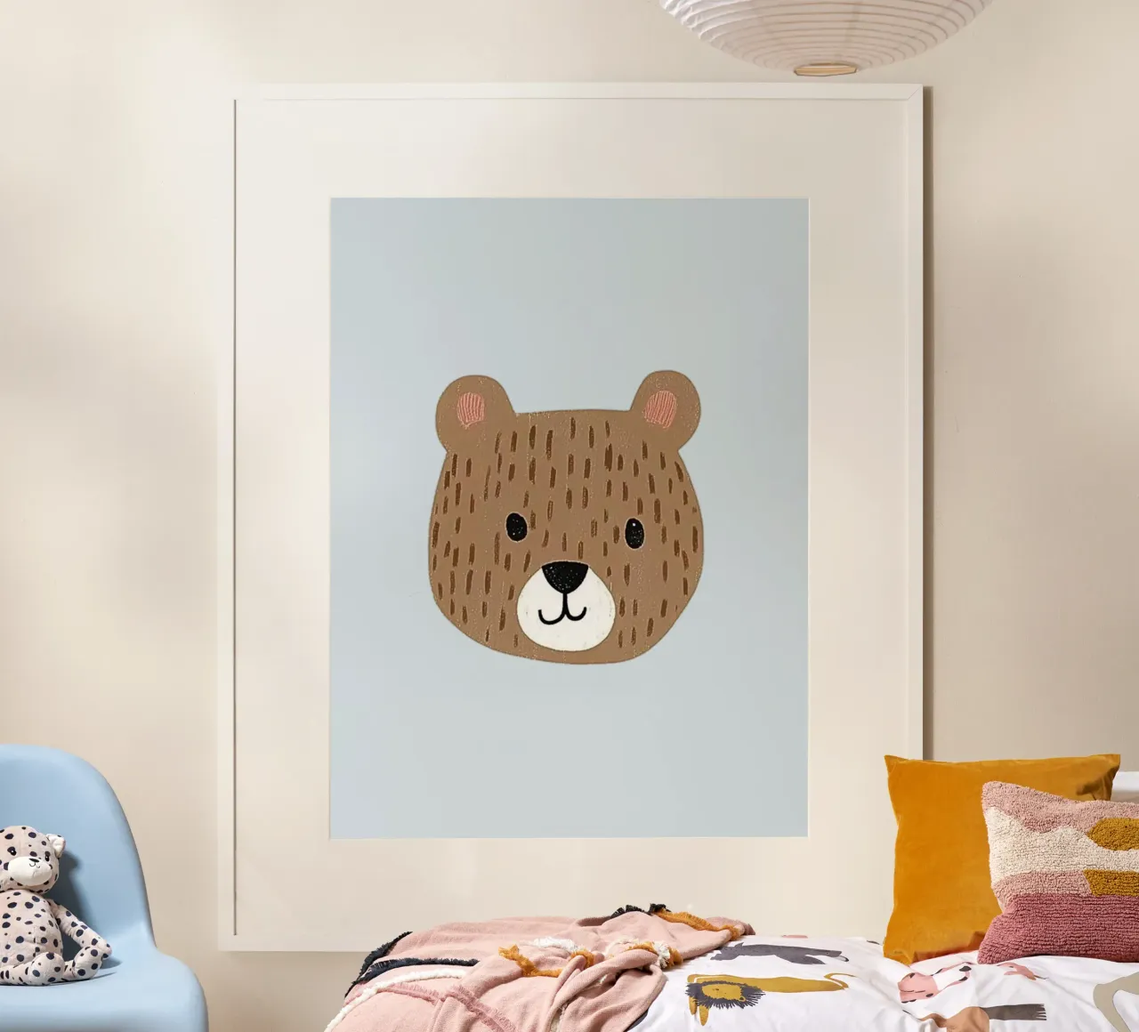 Bear poster con telaio in legno da we line studio - design