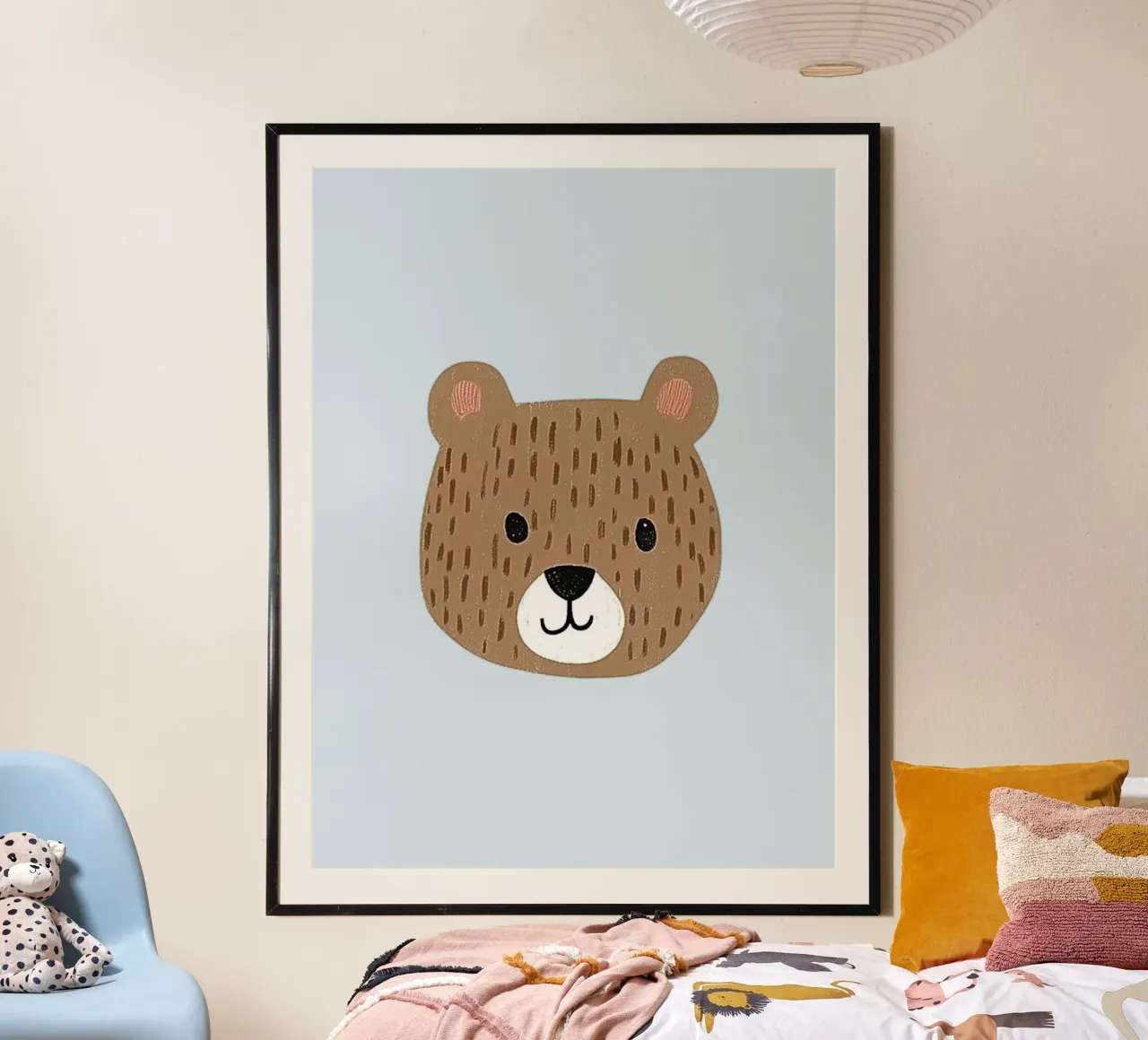 Bear poster con telaio in legno da we line studio - design