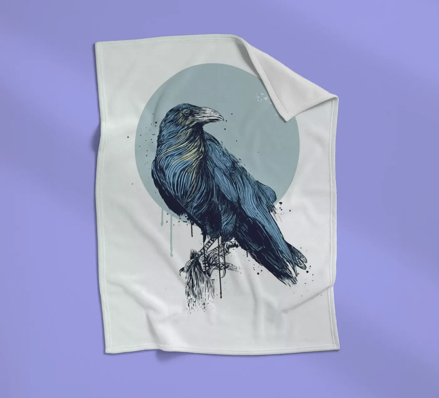 Blue Crow fleecedeken van Balazs Solti