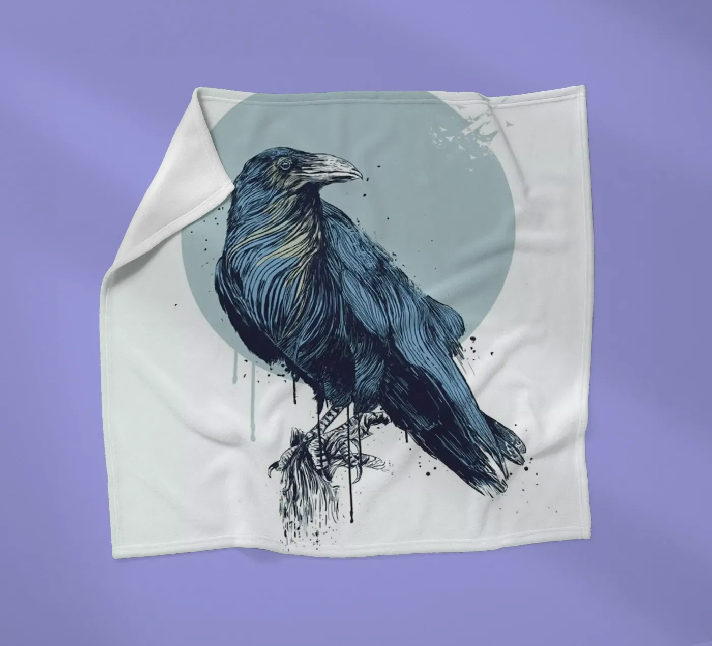 Blue Crow fleecedeken van Balazs Solti