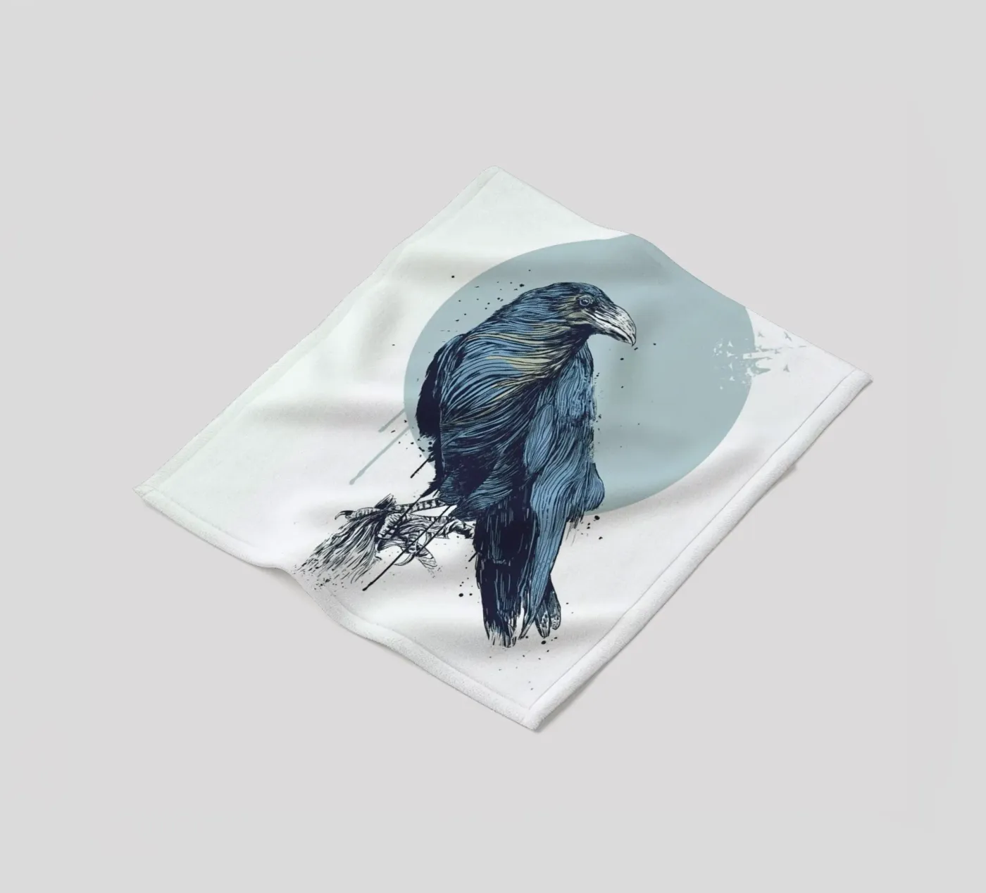 Blue Crow fleecedeken van Balazs Solti