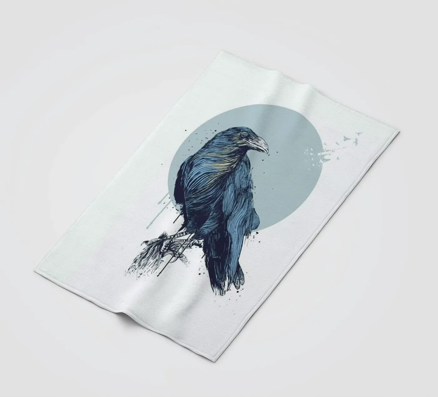 Blue Crow fleecedeken van Balazs Solti