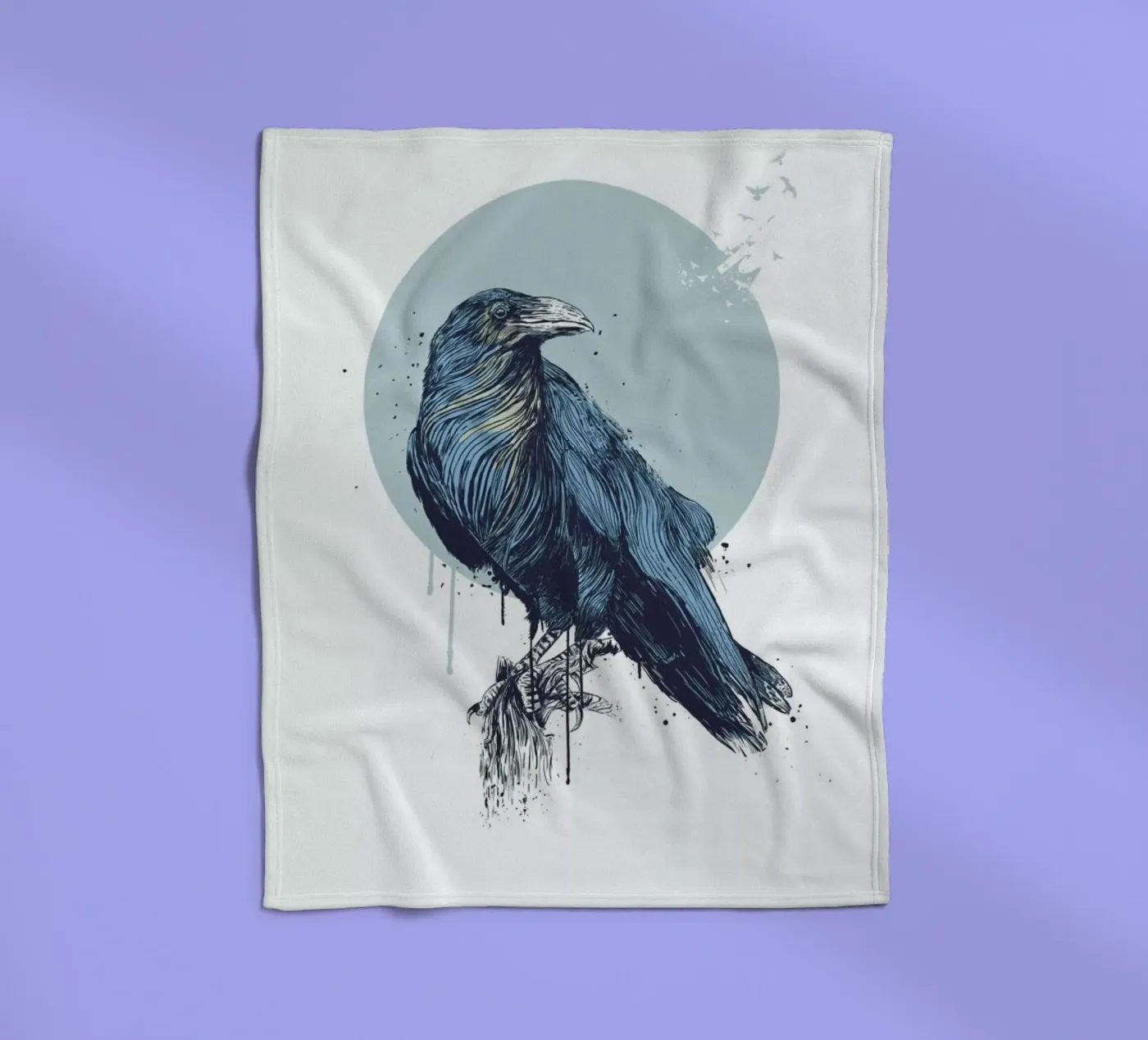 Blue Crow fleecedeken van Balazs Solti