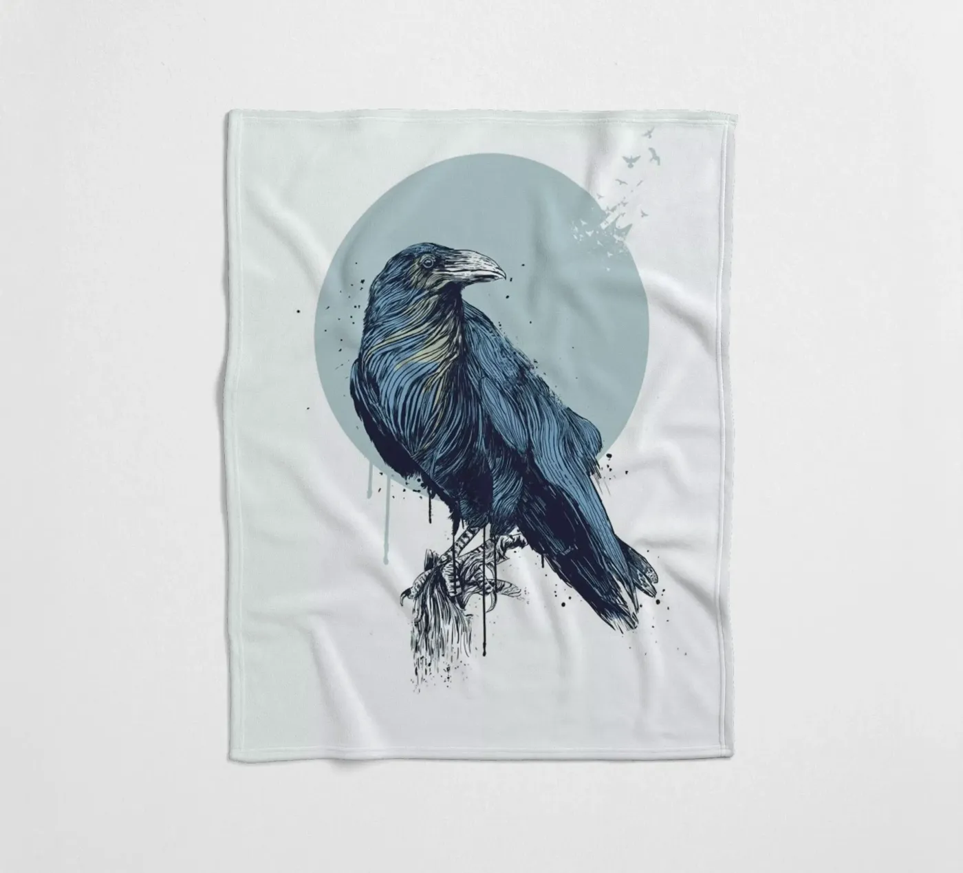 Blue Crow fleecedeken van Balazs Solti