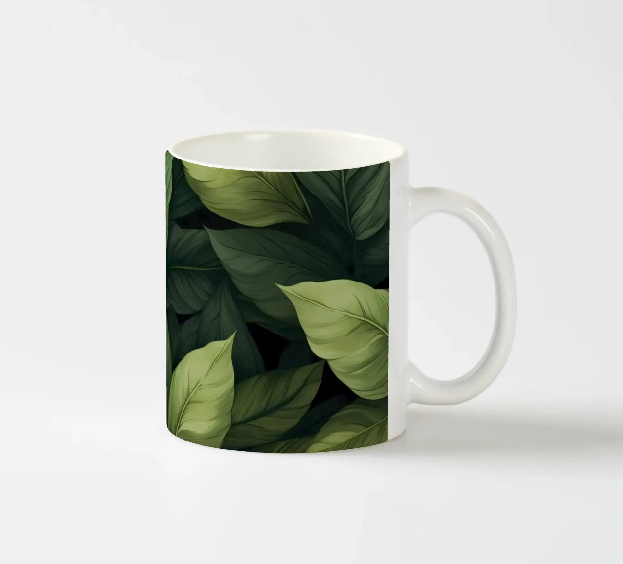 Giardino verde di serenità e calma con foglie rigogliose tazza in ceramica da Andrea Haase Modern Home