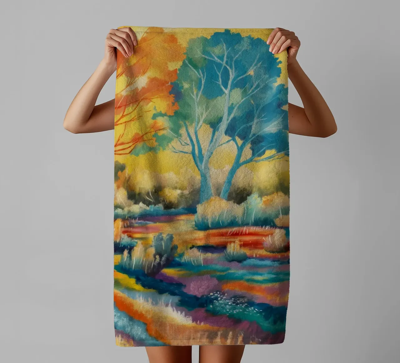 Color Symphony Fields towel by Solestice Strokes