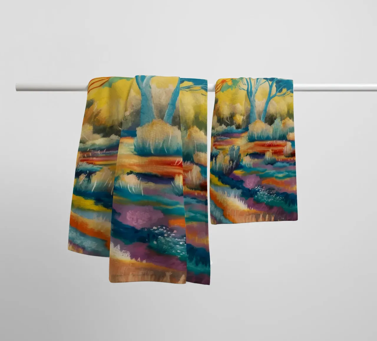 Color Symphony Fields towel by Solestice Strokes