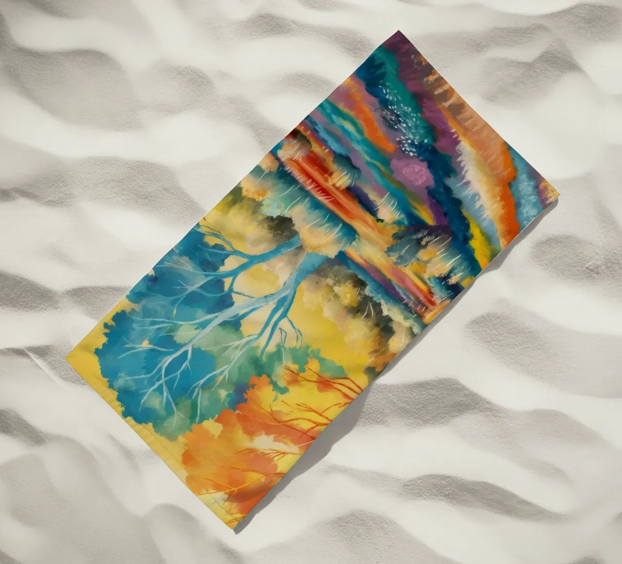Campi di sinfonia di colori telo mare da Solestice Strokes