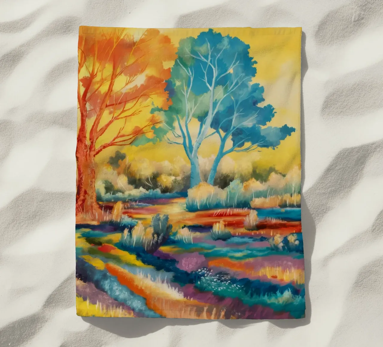 Campi di sinfonia di colori telo mare da Solestice Strokes