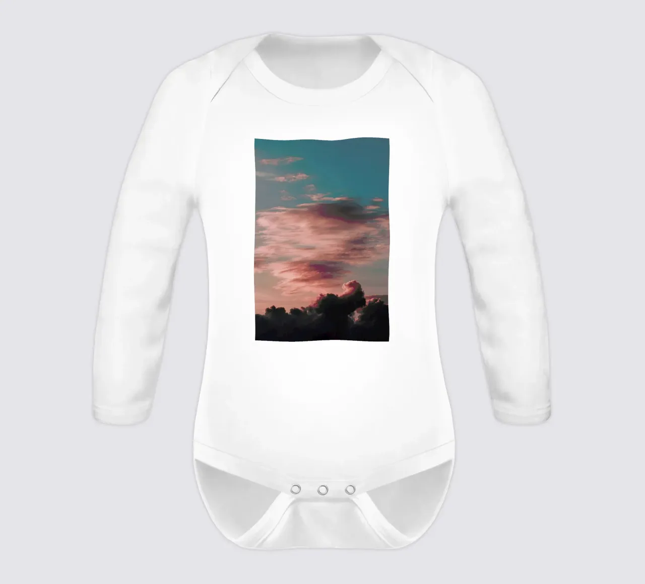 Clouds Above Athens long-sleeve baby romper by EyeEm Mobile GmbH