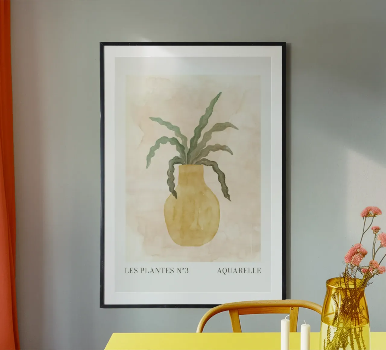 Le piante nº 3 poster con telaio in legno da NouveauPrints