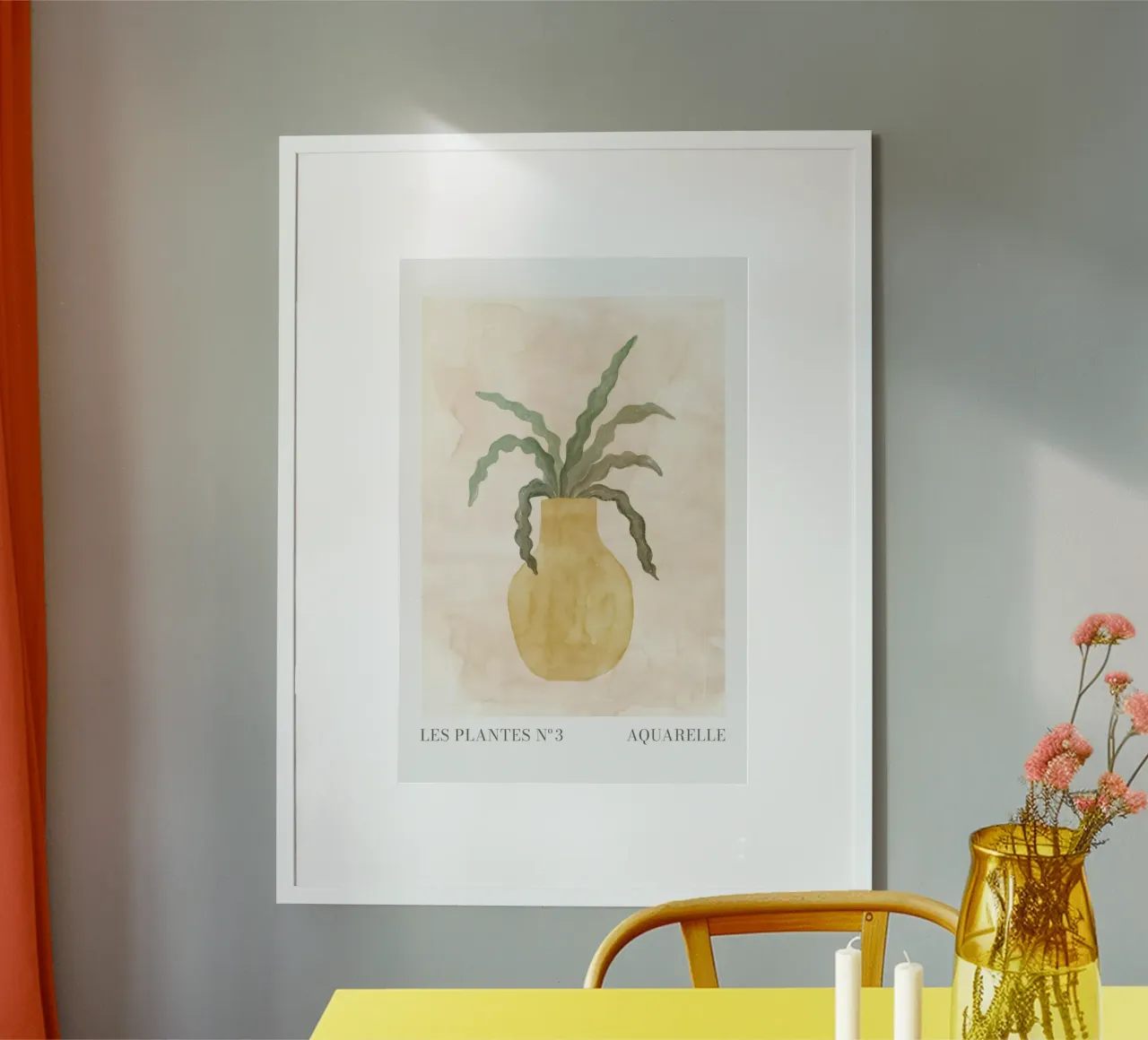 Le piante nº 3 poster con telaio in legno da NouveauPrints