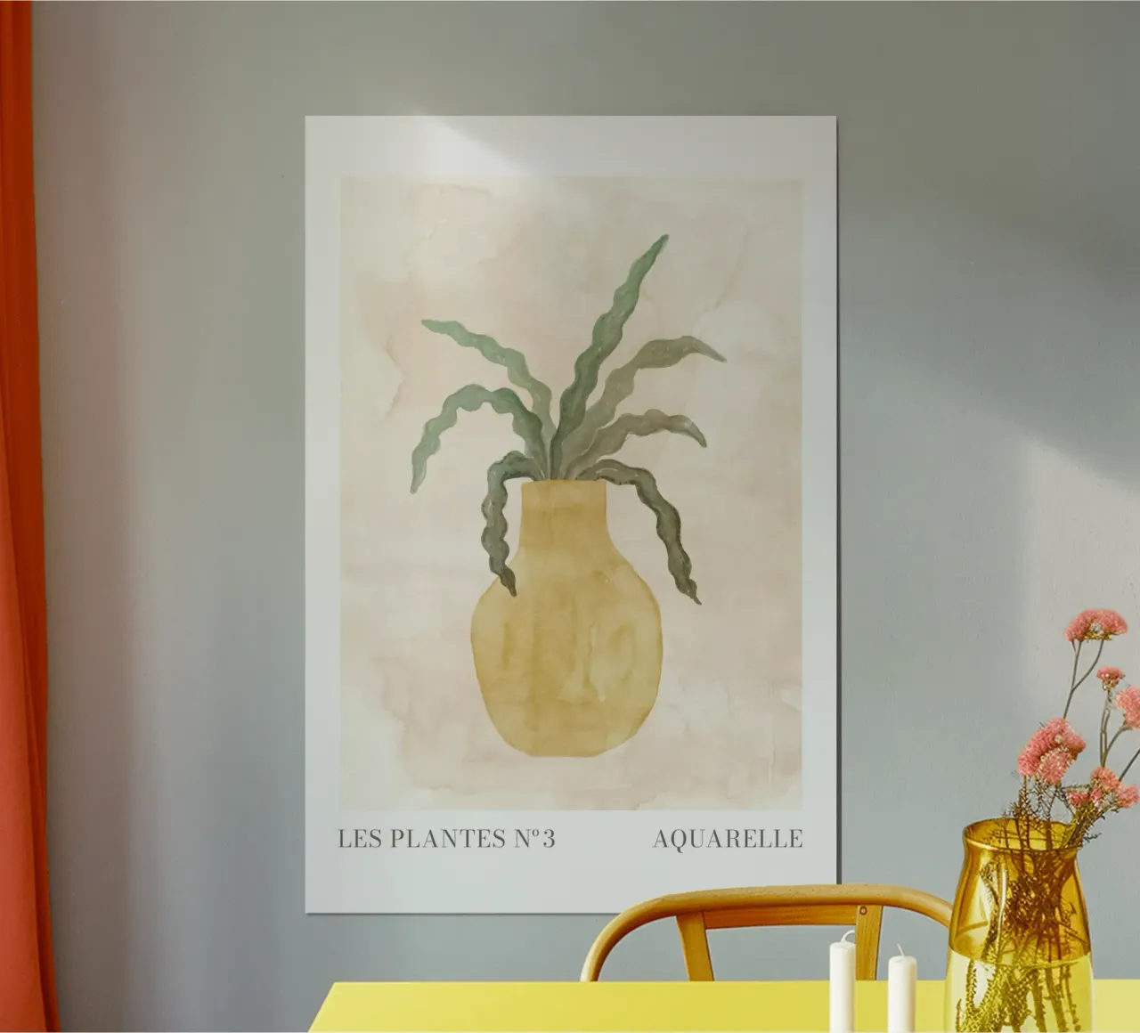 Le piante nº 3 poster con telaio in legno da NouveauPrints