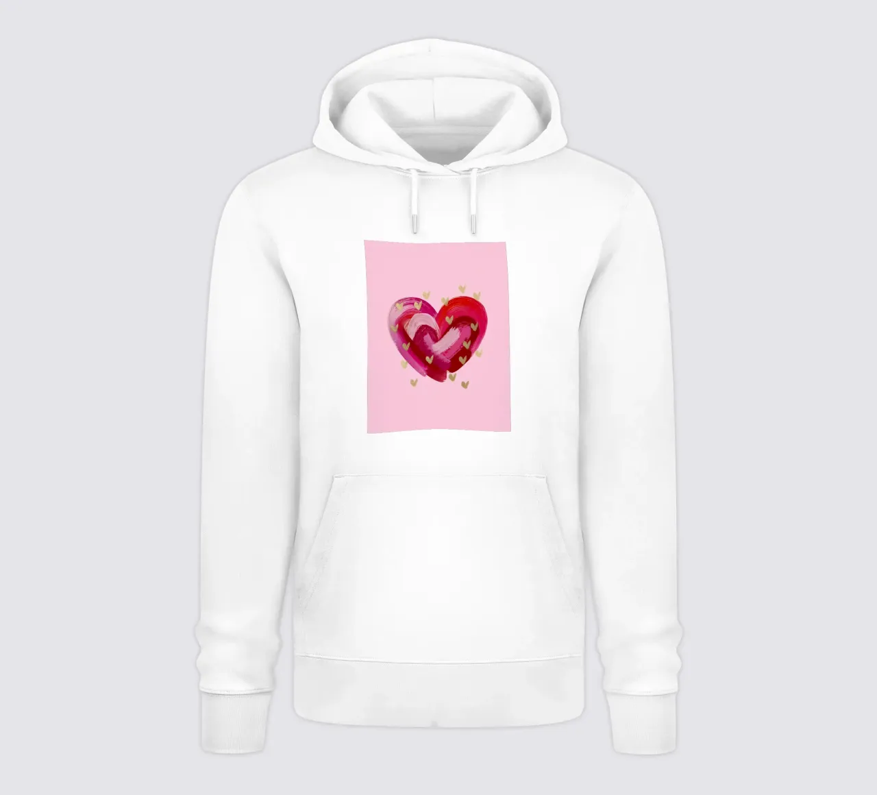 Abstract Heart Art on Pink hoodie by cafelab
