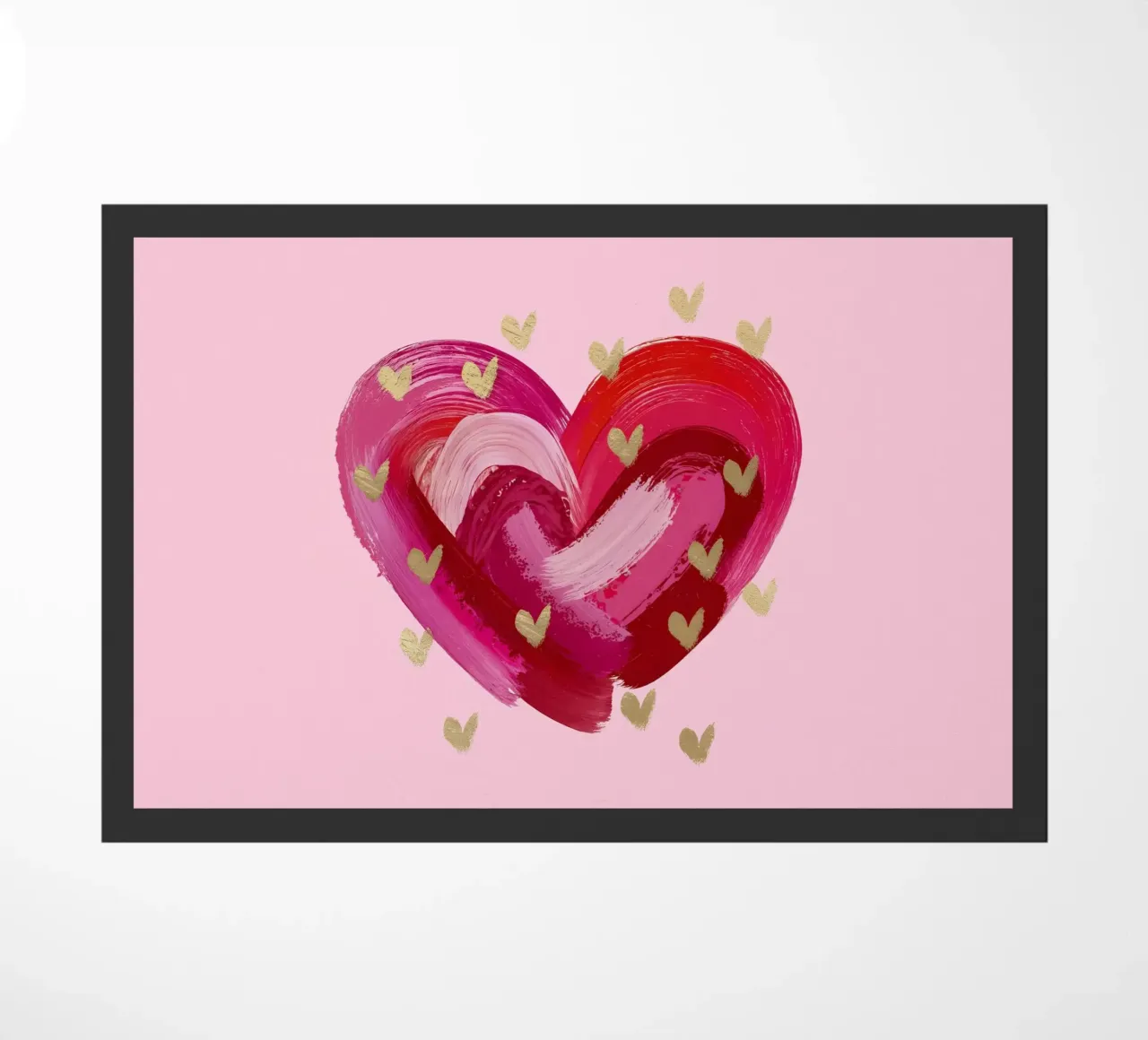 Cuore astratto su rosa zerbino da cafelab