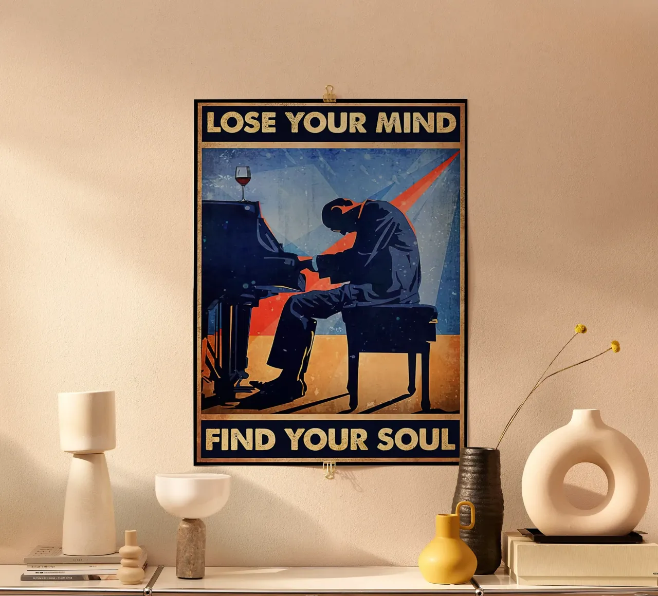 Piano Man, Perdi la tua mente trova la tua anima poster da Aaronshop