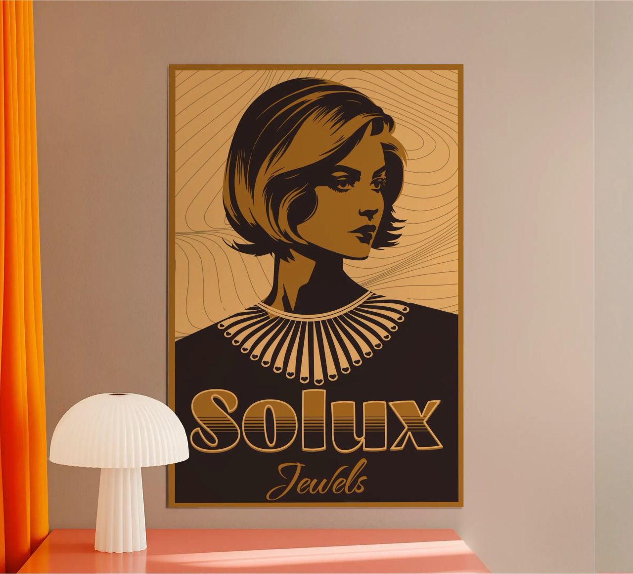Vintage Solux Jewels Poster | Retro Art Deco Design poster de Une Affaire de Filles
