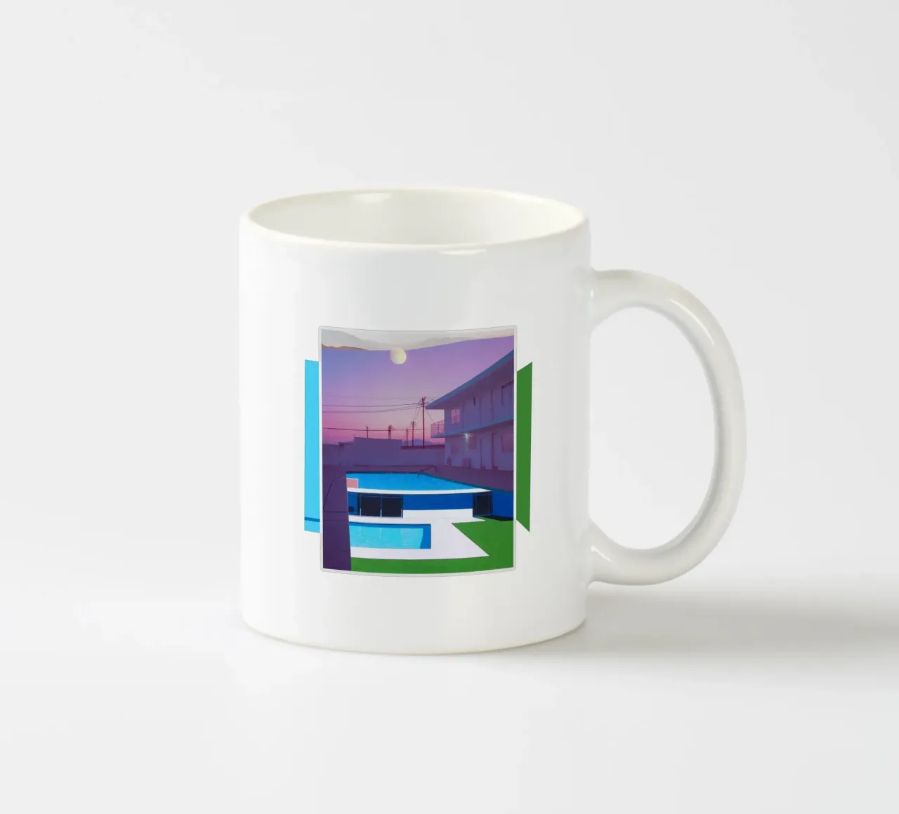 Swimming pool taza de cerámica de fortrart