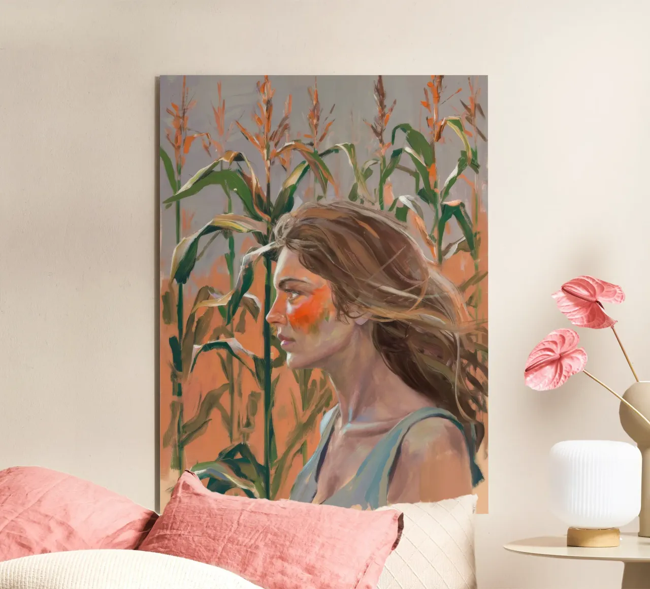 Campo di grano sguardo d'autunno alluminio dibond da Solestice Strokes