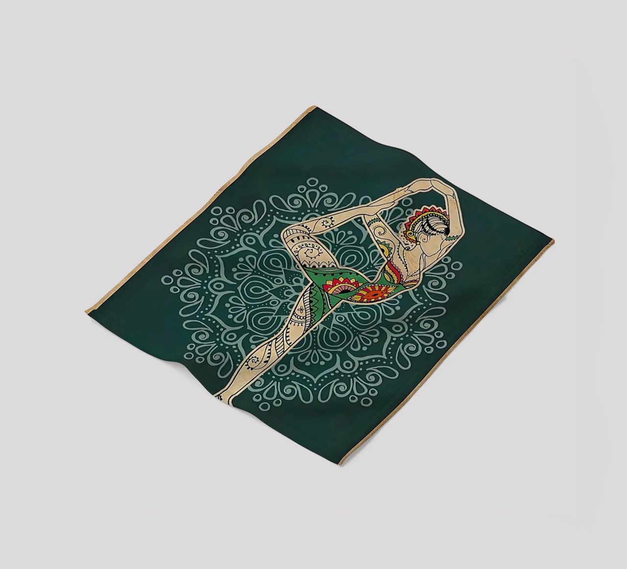 Retro Teal I Bend So I Don T Break Yoga Vertical fleece blanket by Aaronshop