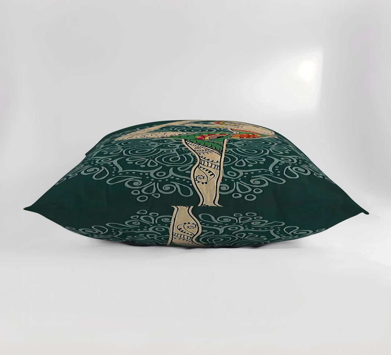 Retro Teal I Bend So I Don T Break Yoga Vertical decorative cushion by Aaronshop