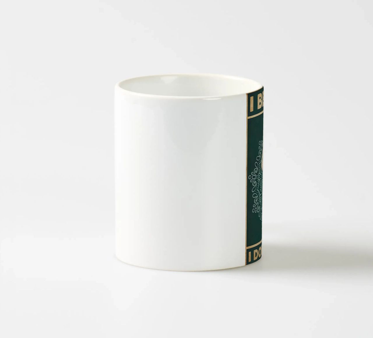 Retro Teal I Bend So I Don T Break Yoga Verticale tazza in ceramica da Aaronshop