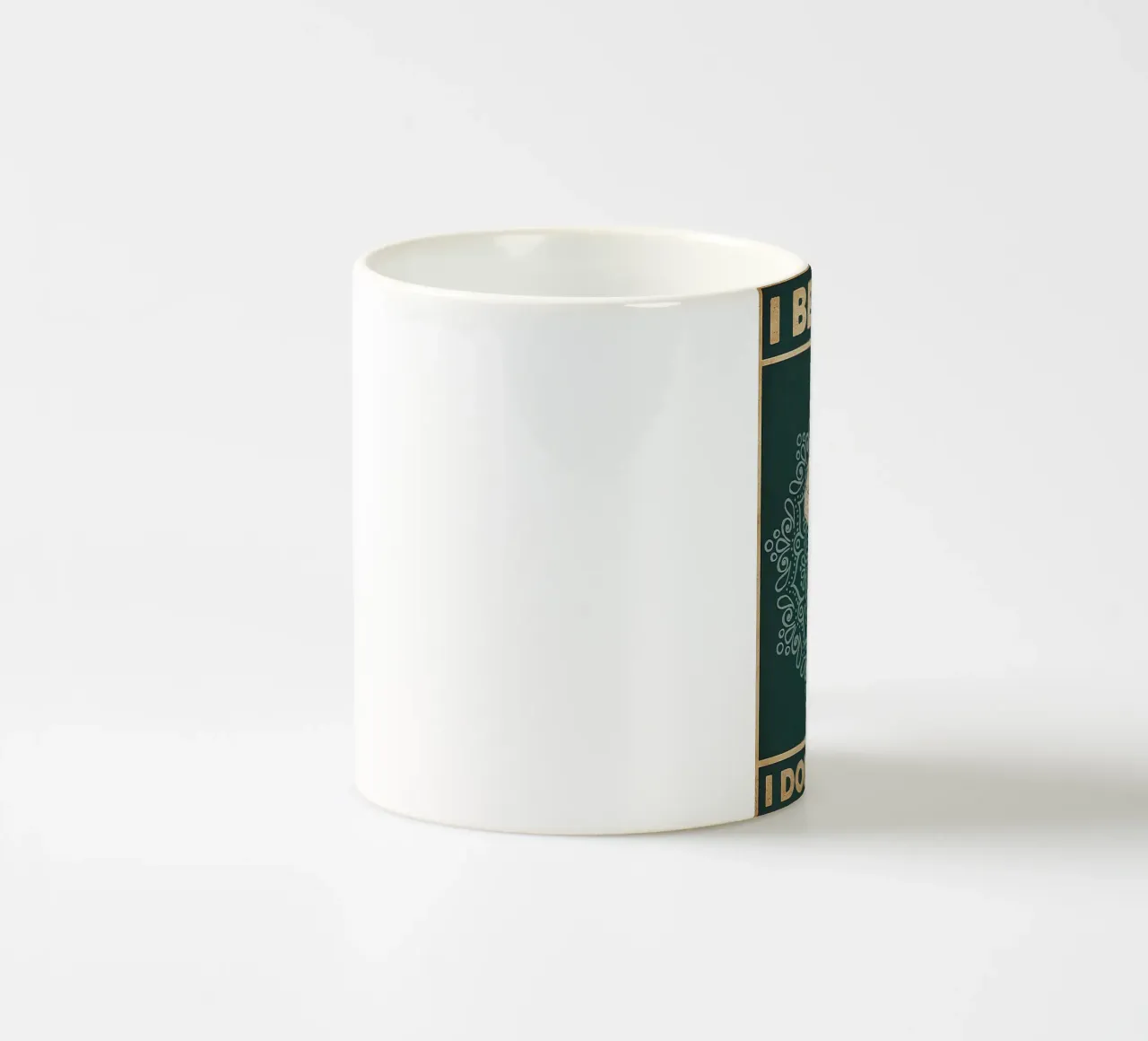 Retro Teal I Bend So I Don T Break Yoga Vertical ceramic mug by Aaronshop