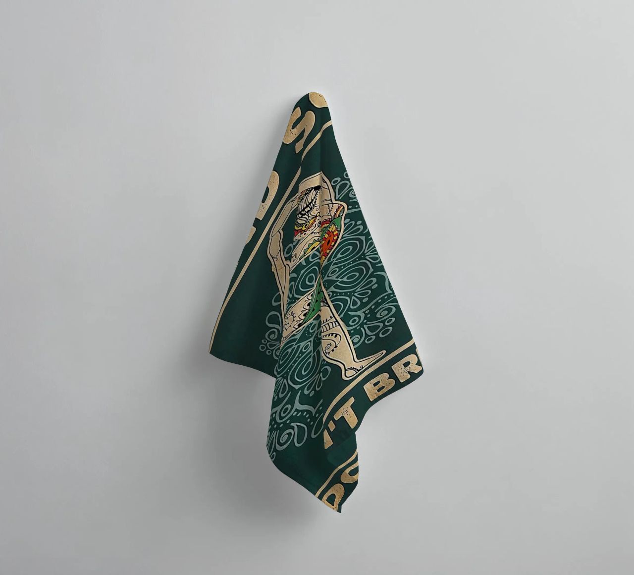 Retro Teal I Bend So I Don T Break Yoga Vertical towel by Aaronshop