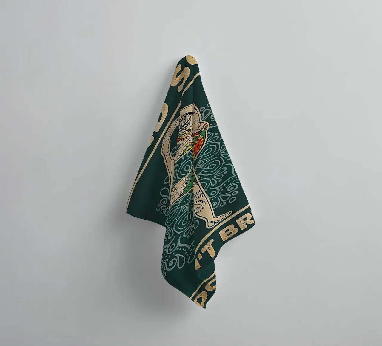 Retro Teal I Bend So I Don T Break Yoga Verticale asciugamano da bagno da Aaronshop