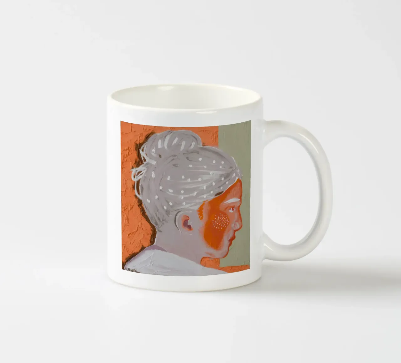 Sguardo dipinto all'interno tazza in ceramica da Solestice Strokes