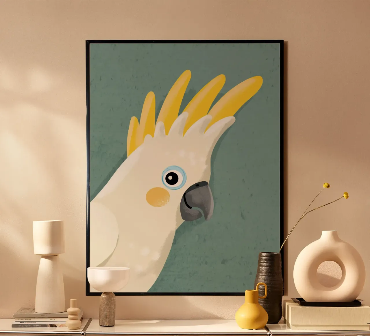 Sei einfach Du, Kakadu 1 Hahnemühle von Julia Reyelt