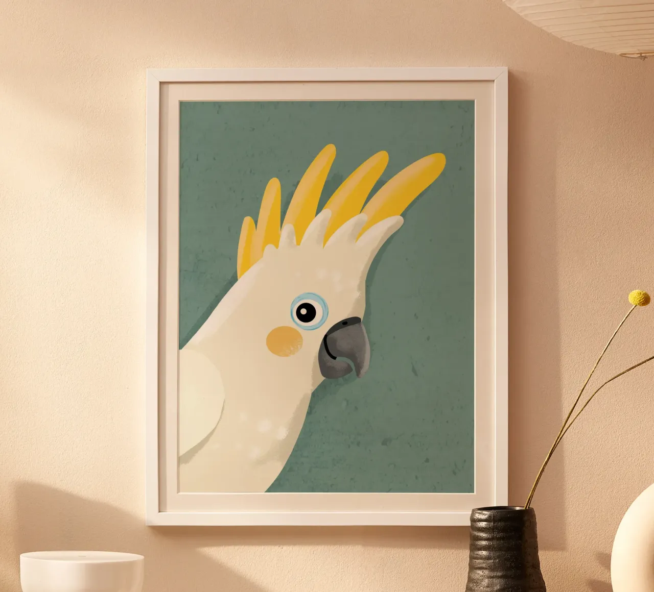 Sei einfach Du, Kakadu 1 Hahnemühle von Julia Reyelt
