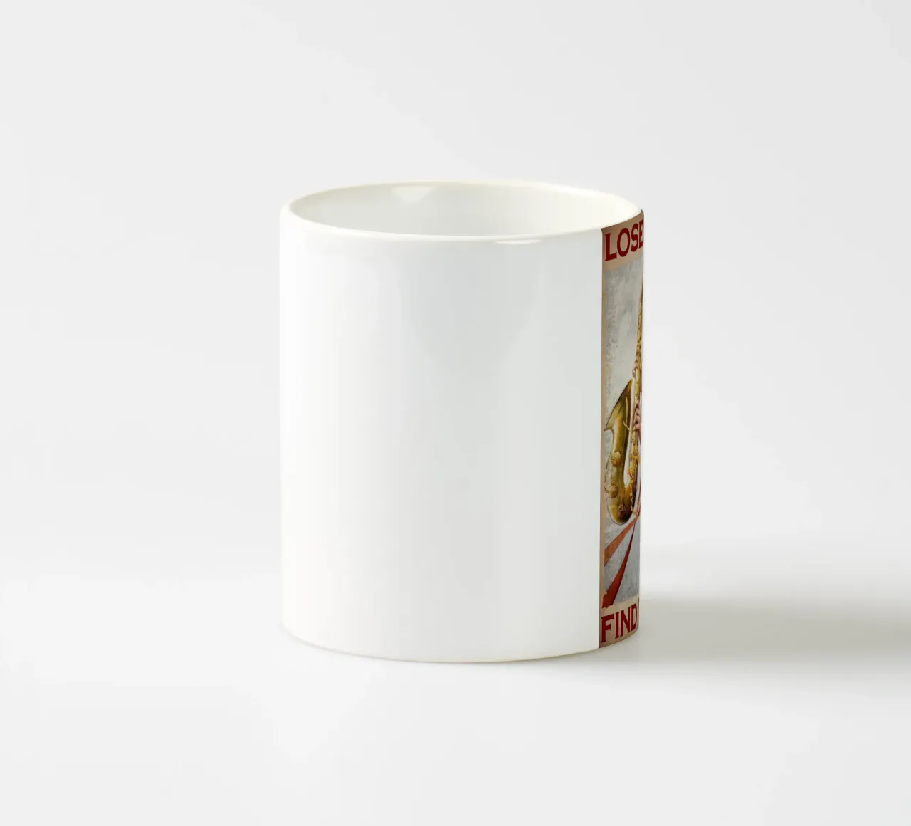 Saxofono Donna Perdi la testa, trova l'anima tazza in ceramica da Aaronshop