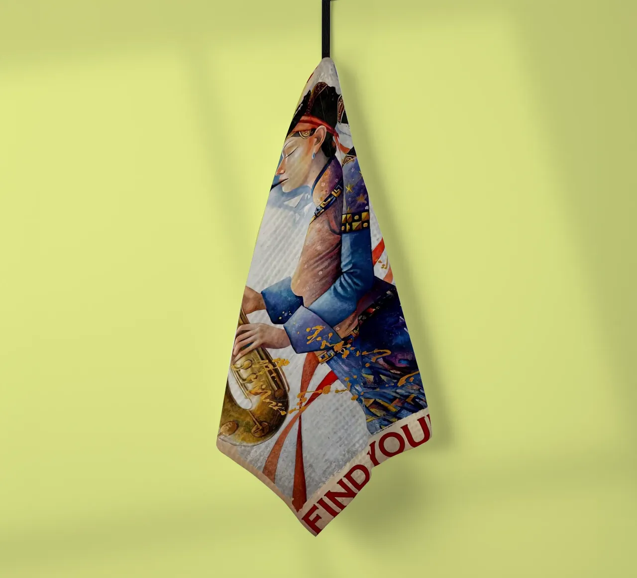 Saxofono Donna Perdi la testa, trova l'anima canovaccio da cucina da Aaronshop
