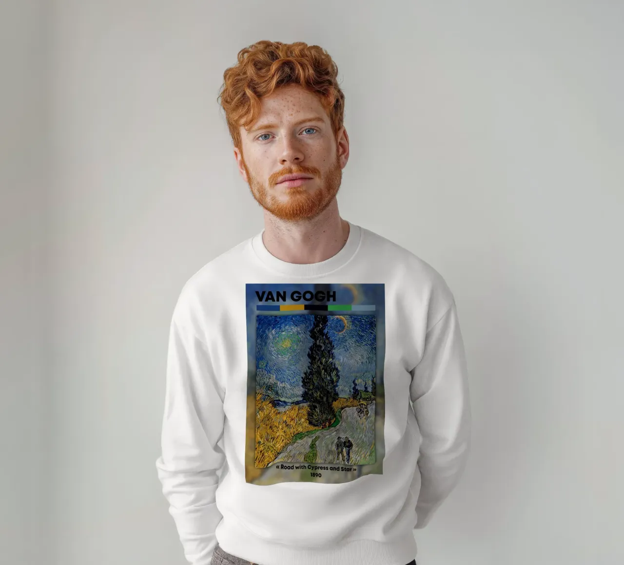 Van Gogh: Strada con cipresso e stella - Post-Impressionismo Ni felpa da NorwesClub